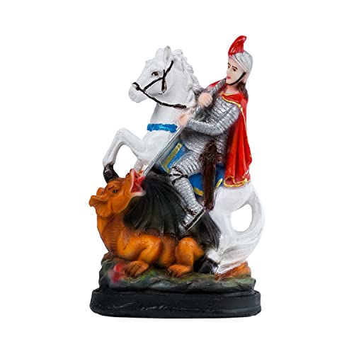 St George Showpiece Idol Christian Statues Catholic Saint Figurine for Home Decor God Gifts for House Warming for Living Room, Muliticolour