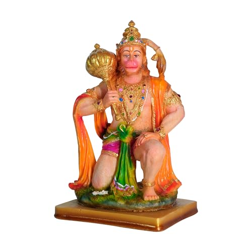 Hanuman Murti Lord Hanuman Ji Idol Bajrangbali Bahubali Statue for Home Decor Showpiece Gifts for House Warming for Living Pooja Room, Multicolour