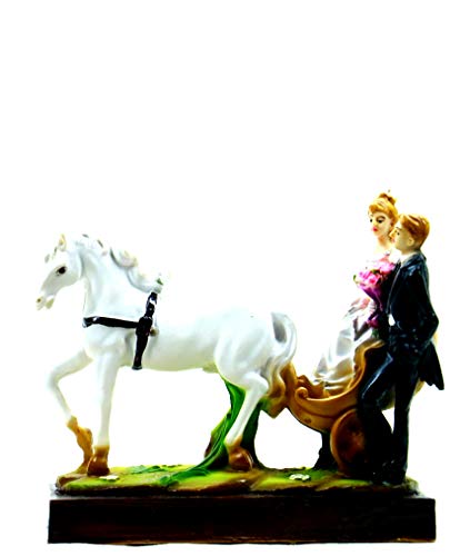 Poly Marble Couple Decorative Statue Figurine for Girl Boy Friend Husband Wife Lovers Home Decor Wedding, House Warming