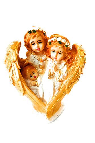 Poly Marble Angel Catholic Wall Decorative Christian Statues Figurine Showpiece Idol for Home Decor Craft Gifts, House Warming, Living Room