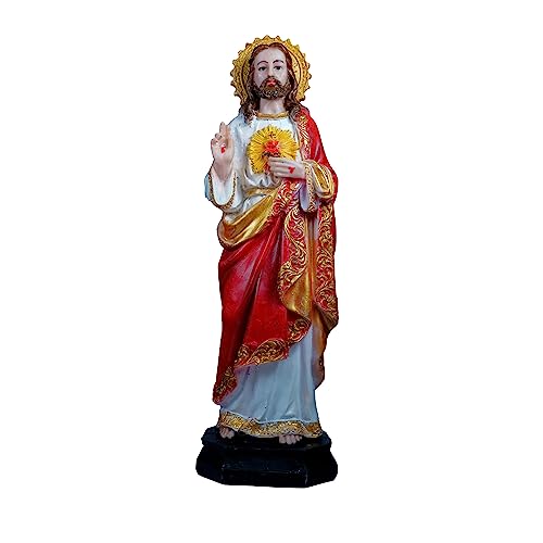 Aura Jesus Christian Statues Gifts Home Decor God Idol Showpiece Catholic Decoration for Table Wall Figurine House Warming Wedding Anniversary, Multicolour