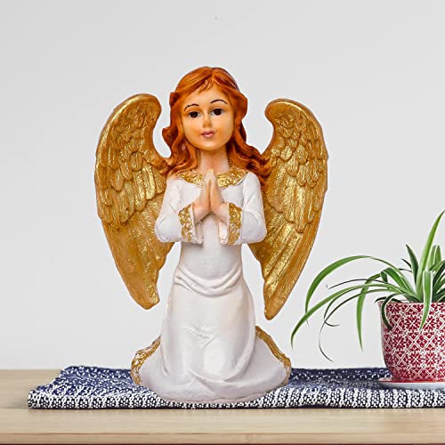 Angel showpiece Idol Catholic Wall Decorative Christian Statues Figurine for Home Decor Craft Gifts for House Warming for Living Room (8 Inch)