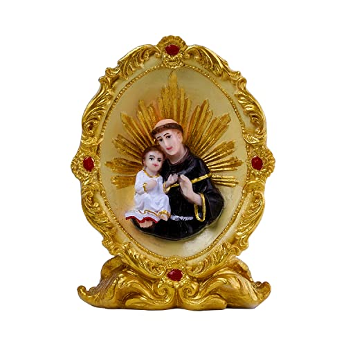 St Anthony Statue for Home Decor Showpiece Christian Statues God Idol Catholic Saint Decorative Figurine Gifts for House Warming, Living Room, Multicolour